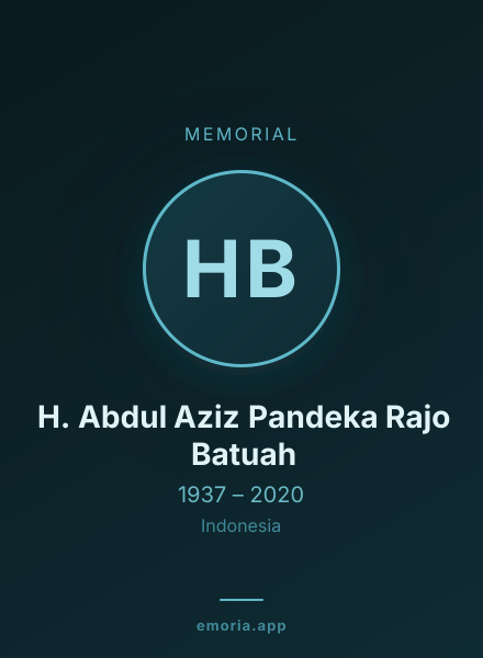 Memorial portrait of H. Abdul Aziz Pandeka Rajo Batuah