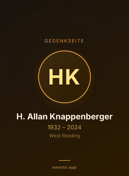 Gedenkportrait von H. Allan Knappenberger