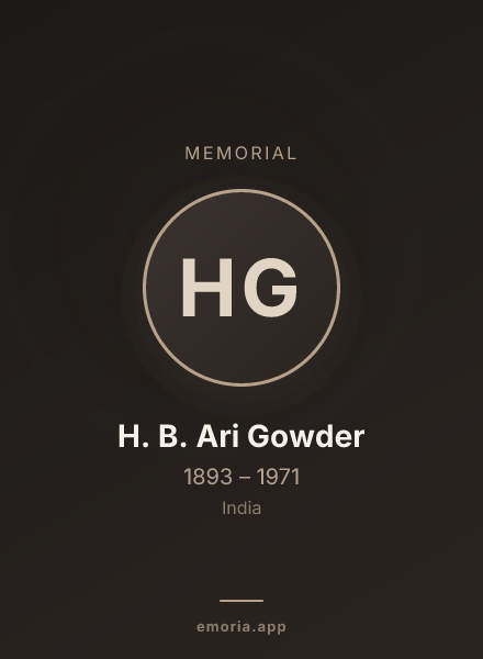 Memorial portrait of H. B. Ari Gowder
