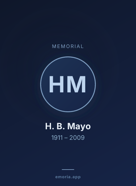 Memorial portrait of H. B. Mayo