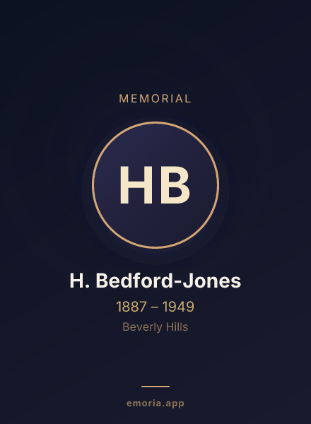 Memorial portrait of H. Bedford-Jones