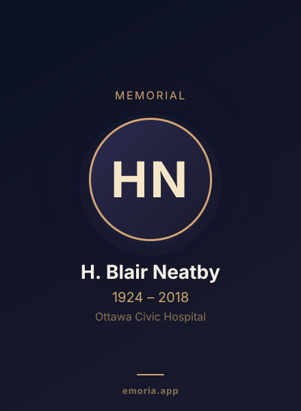 Memorial portrait of H. Blair Neatby