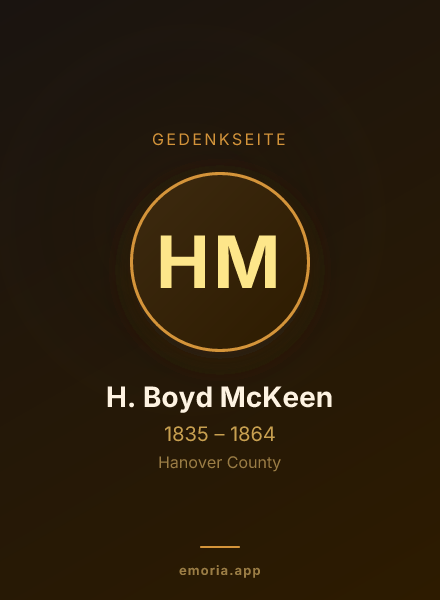 Gedenkportrait von H. Boyd McKeen