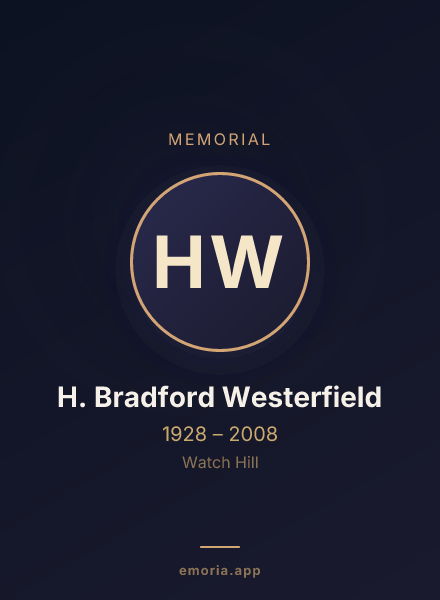 Memorial portrait of H. Bradford Westerfield