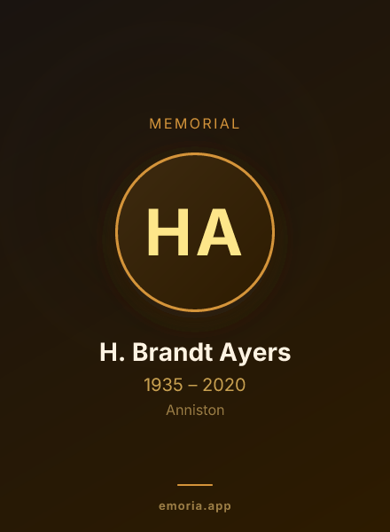 Memorial portrait of H. Brandt Ayers