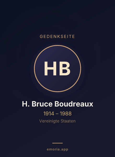 Gedenkportrait von H. Bruce Boudreaux