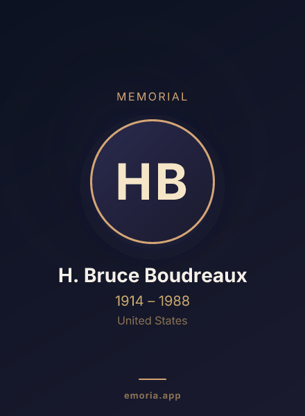 Memorial portrait of H. Bruce Boudreaux