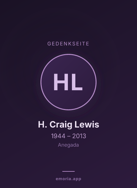 Gedenkportrait von H. Craig Lewis
