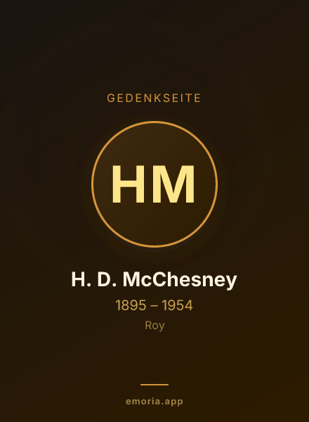 Gedenkportrait von H. D. McChesney