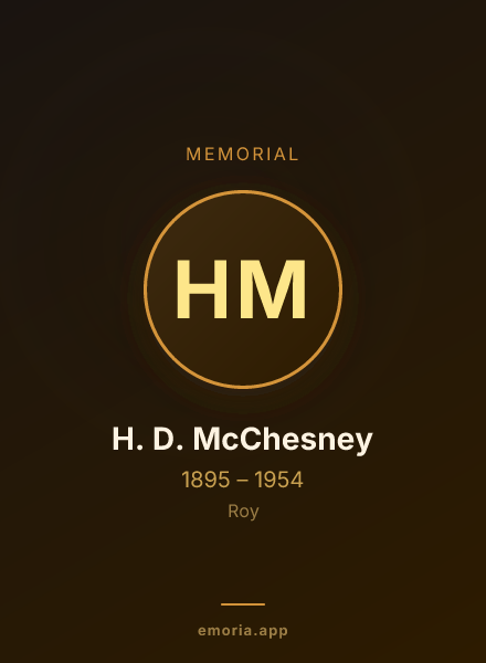 Memorial portrait of H. D. McChesney