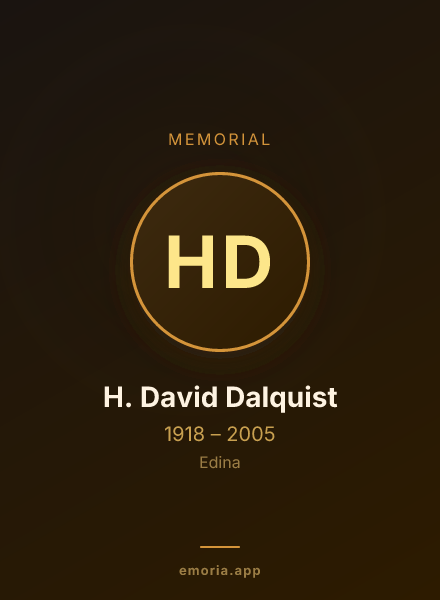 Memorial portrait of H. David Dalquist