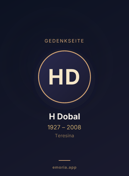 Gedenkportrait von H Dobal