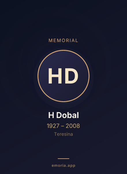 Memorial portrait of H Dobal
