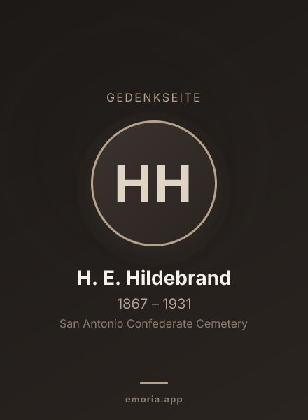 Gedenkportrait von H. E. Hildebrand