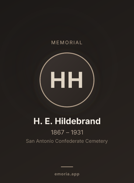 Memorial portrait of H. E. Hildebrand