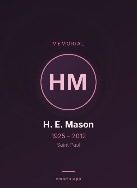 Memorial portrait of H. E. Mason