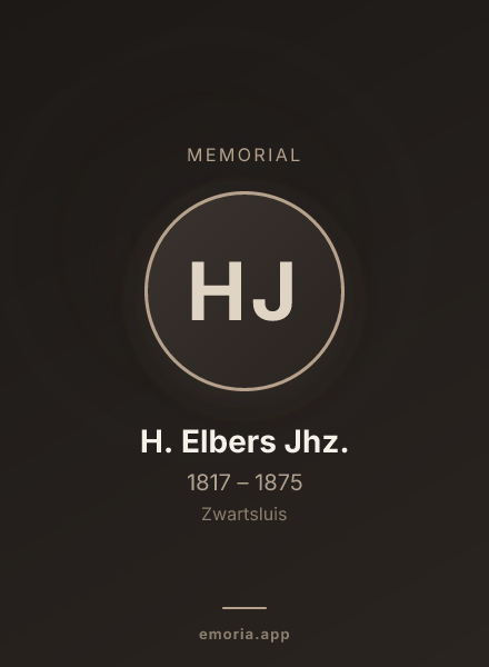 Memorial portrait of H. Elbers Jhz.