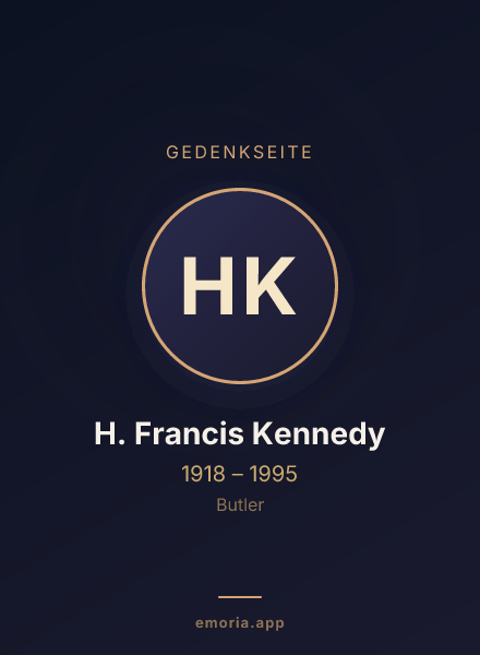 Gedenkportrait von H. Francis Kennedy