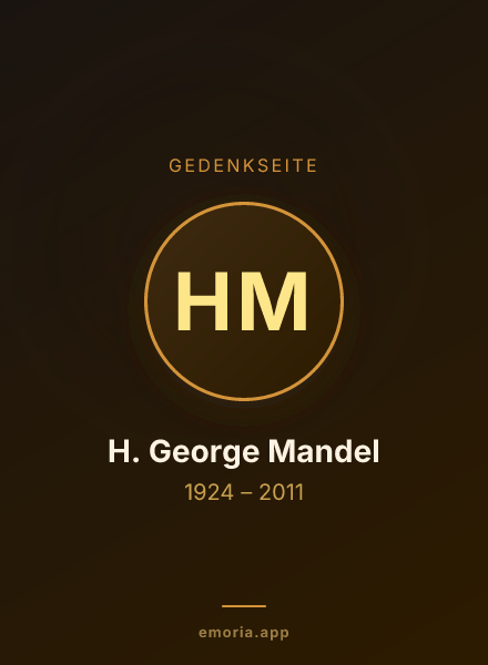 Gedenkportrait von H. George Mandel