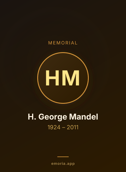 Memorial portrait of H. George Mandel