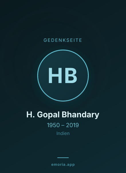 Gedenkportrait von H. Gopal Bhandary