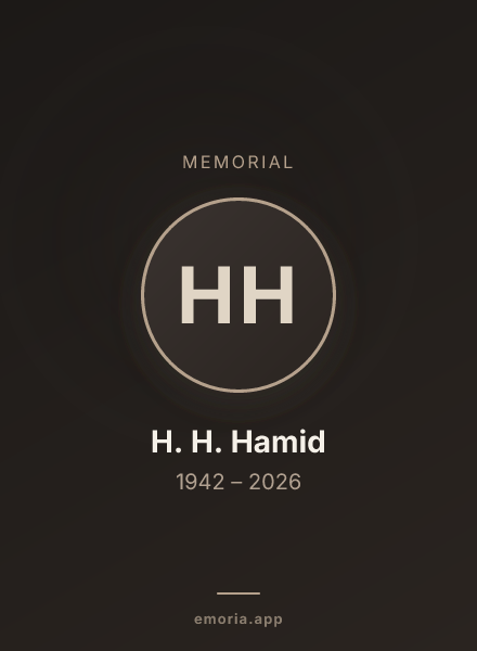 Memorial portrait of H. H. Hamid