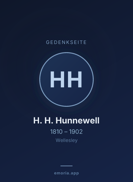 Gedenkportrait von H. H. Hunnewell