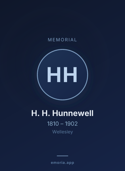 Memorial portrait of H. H. Hunnewell