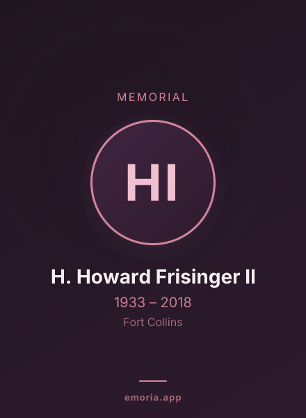 Memorial portrait of H. Howard Frisinger II