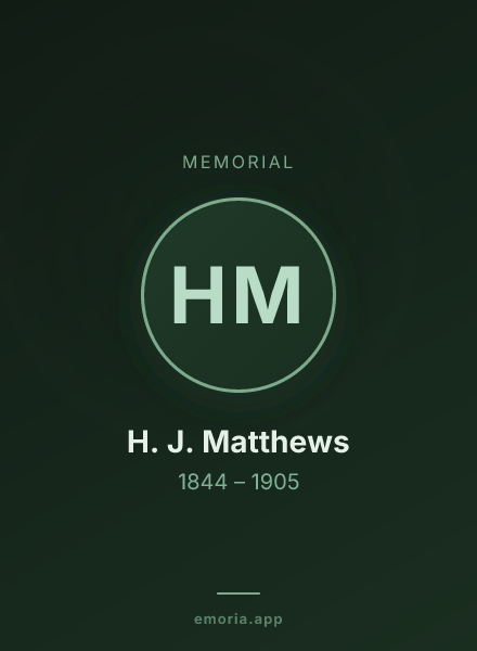 Memorial portrait of H. J. Matthews