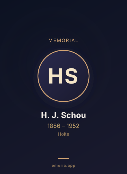 Memorial portrait of H. J. Schou