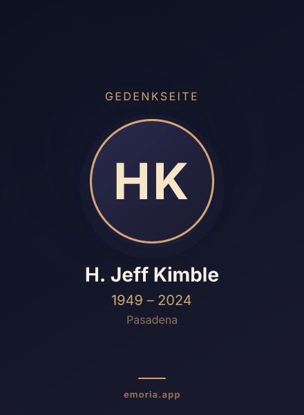 Gedenkportrait von H. Jeff Kimble