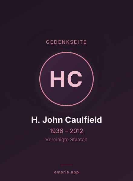 Gedenkportrait von H. John Caulfield