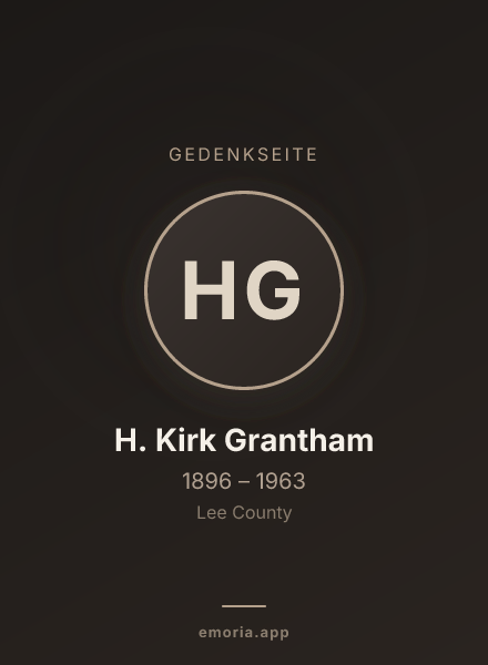 Gedenkportrait von H. Kirk Grantham