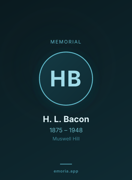 Memorial portrait of H. L. Bacon