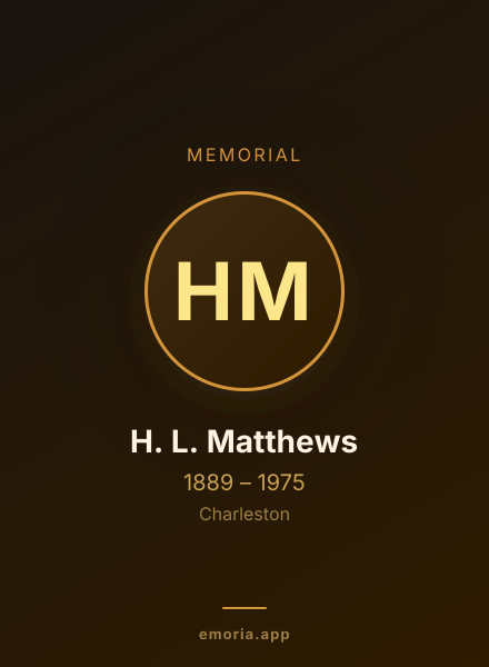 Memorial portrait of H. L. Matthews