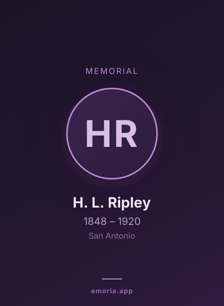 Memorial portrait of H. L. Ripley