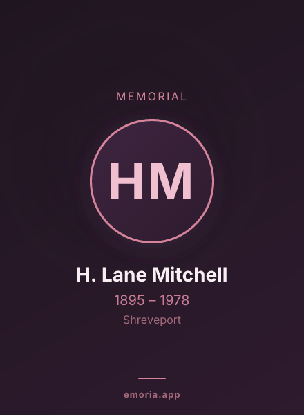 Memorial portrait of H. Lane Mitchell