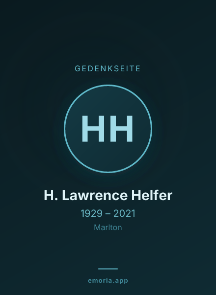 Gedenkportrait von H. Lawrence Helfer