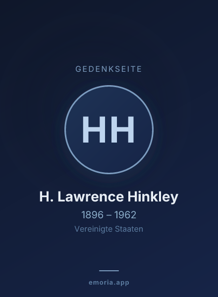 Gedenkportrait von H. Lawrence Hinkley