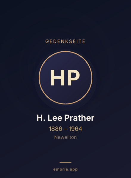 Gedenkportrait von H. Lee Prather