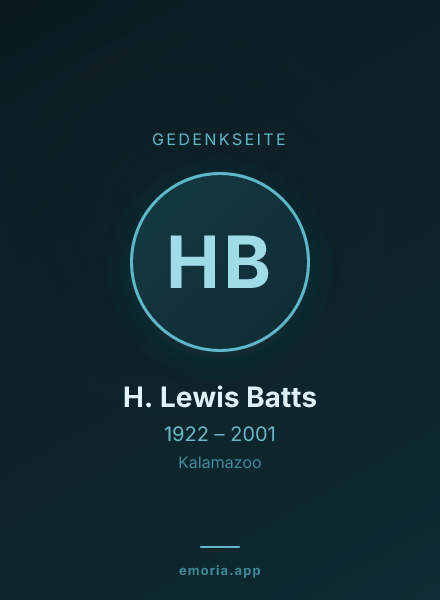 Gedenkportrait von H. Lewis Batts