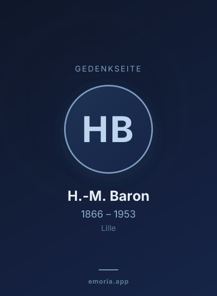 Gedenkportrait von H.-M. Baron