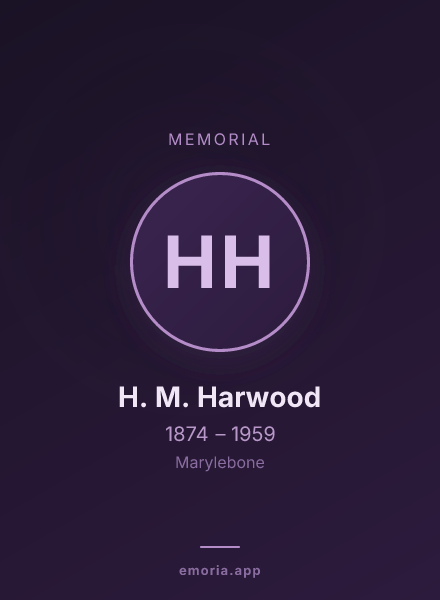 Memorial portrait of H. M. Harwood