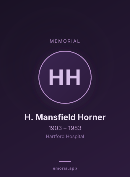 Memorial portrait of H. Mansfield Horner