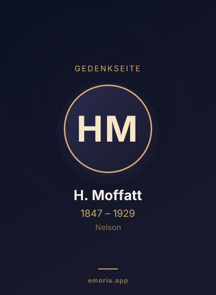 Gedenkportrait von H. Moffatt