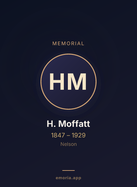 Memorial portrait of H. Moffatt
