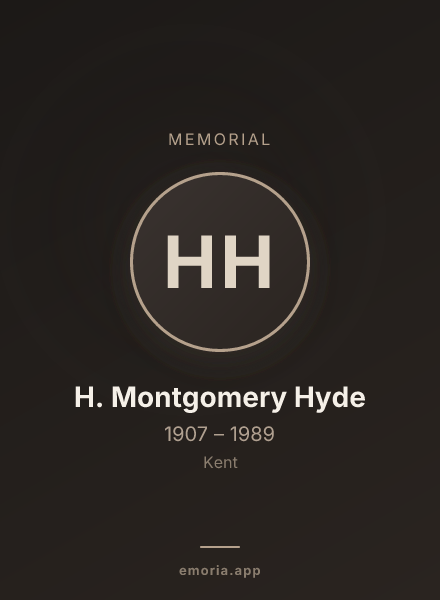 Memorial portrait of H. Montgomery Hyde