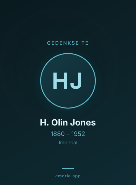 Gedenkportrait von H. Olin Jones