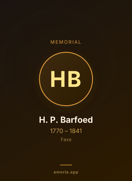 Memorial portrait of H. P. Barfoed